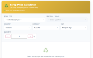 Try ScrapTrade AI-Powered Scrap Price Calculator Now - https://onlinescrapyard.com.au/scrap-price-calculator/